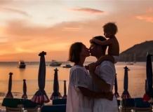 Family on the beach
