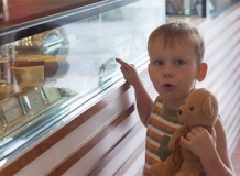 Sasha at BAKE with NuNu Bear